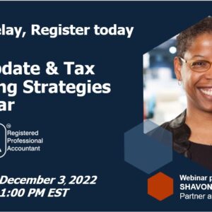 2022- Tax Update & Tax Planning Strategies Recording